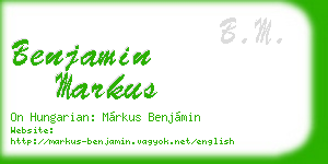 benjamin markus business card